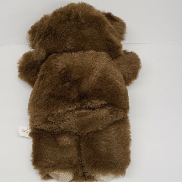 Chosun 14" Brown Tan Teddy Bear Plaid Bow Tie Ears Feet Vintage Korea Plush - Picture 2 of 5